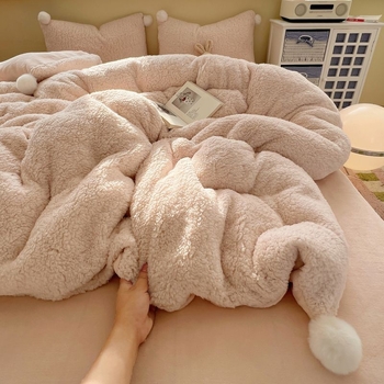 Set de lenjerie de pat din patru piese, poliester, imprimare prin transfer termic, stil cu cearșaf elastic, stil de nuntă