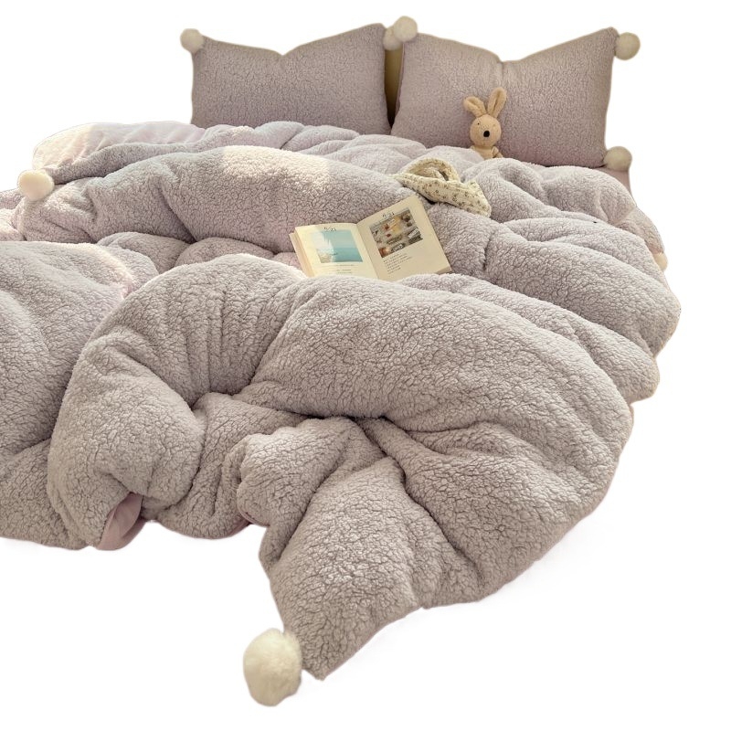 Set de lenjerie de pat din patru piese, poliester, imprimare prin transfer termic, stil cu cearșaf elastic, stil de nuntă