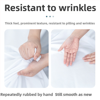 Cearșaf de pat din poliester-cotton, țesătură twill, țesătură vopsită, stil modern minimalist, marcă 3585