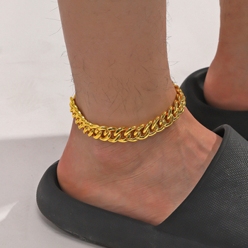 Brățară de gleznă hip-hop din aliaj, Rhinestone geometric, personalizabilă