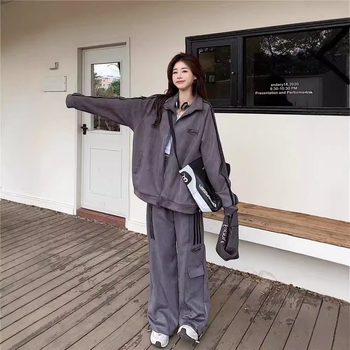 Set din chenille pentru femei, din două piese, toamnă 2024, broderie, 90–95% spandex, mâneci lungi, stil prințesă