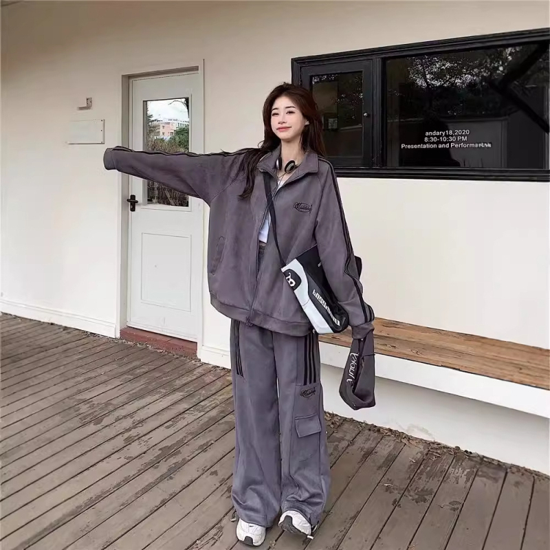 Set din chenille pentru femei, din două piese, toamnă 2024, broderie, 90–95% spandex, mâneci lungi, stil prințesă