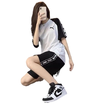 Set din două piese din poliester, imprimeu animal, pantaloni cropped, mâneci 3/4, vară 2024, stil lejer