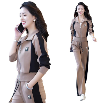 Set lejer pentru femei cu mânecă lungă, chenille și spandex, două piese, mâneci tip prințesă, toamnă 2024