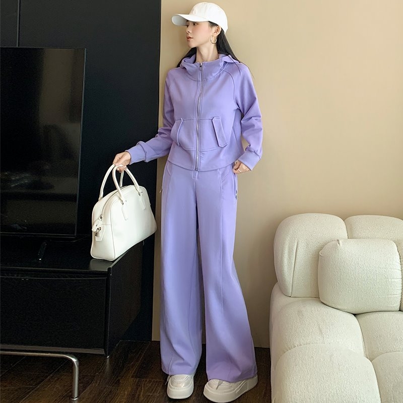 Set feminin din două piese, pentru toamnă 2025, casual, cu model 3D, bumbac mercerizat (70–80%), mâneci lungi, stil prințesă