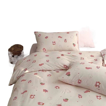 Set de lenjerie de pat din bumbac cu imprimeu desen animat, bumbac 30s, imprimare reactive, căldură de iarnă