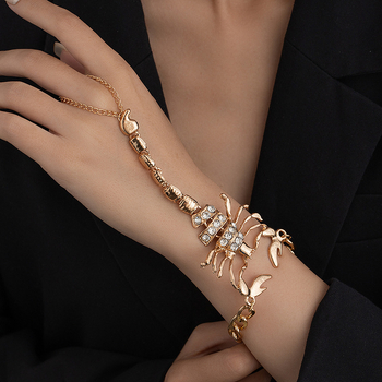 Brățară de gleznă - aliaj metalic - design geometric - motiv scorpion - unisex