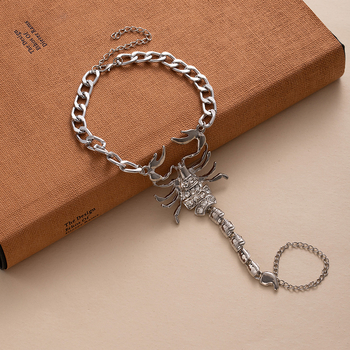 Brățară de gleznă - aliaj metalic - design geometric - motiv scorpion - unisex