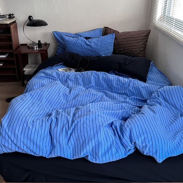 Set de husă de pilotă din bumbac 100% cu model geometric, țesătură plată, vopsire reactiva