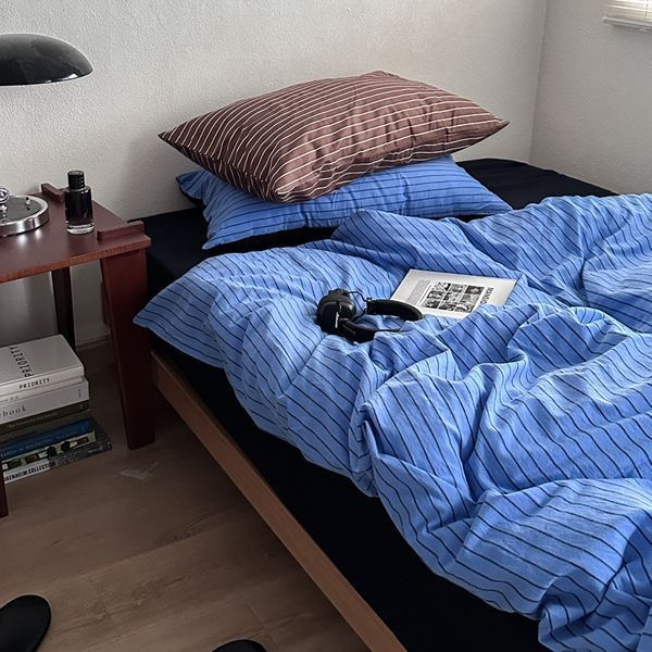 Set de husă de pilotă din bumbac 100% cu model geometric, țesătură plată, vopsire reactiva