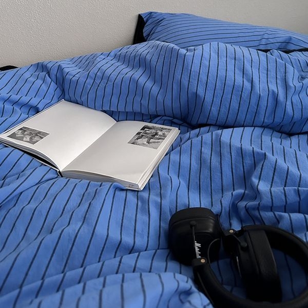 Set de husă de pilotă din bumbac 100% cu model geometric, țesătură plată, vopsire reactiva