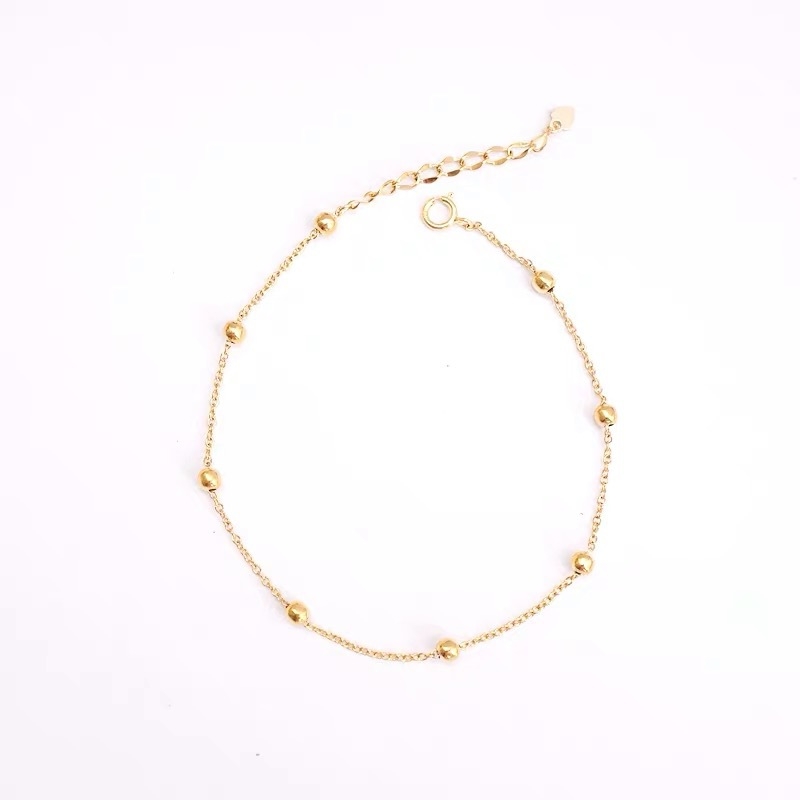 Глезенна гривна за жени - минималистично геометрично сребърно бижу, стил Япония и Южна Корея