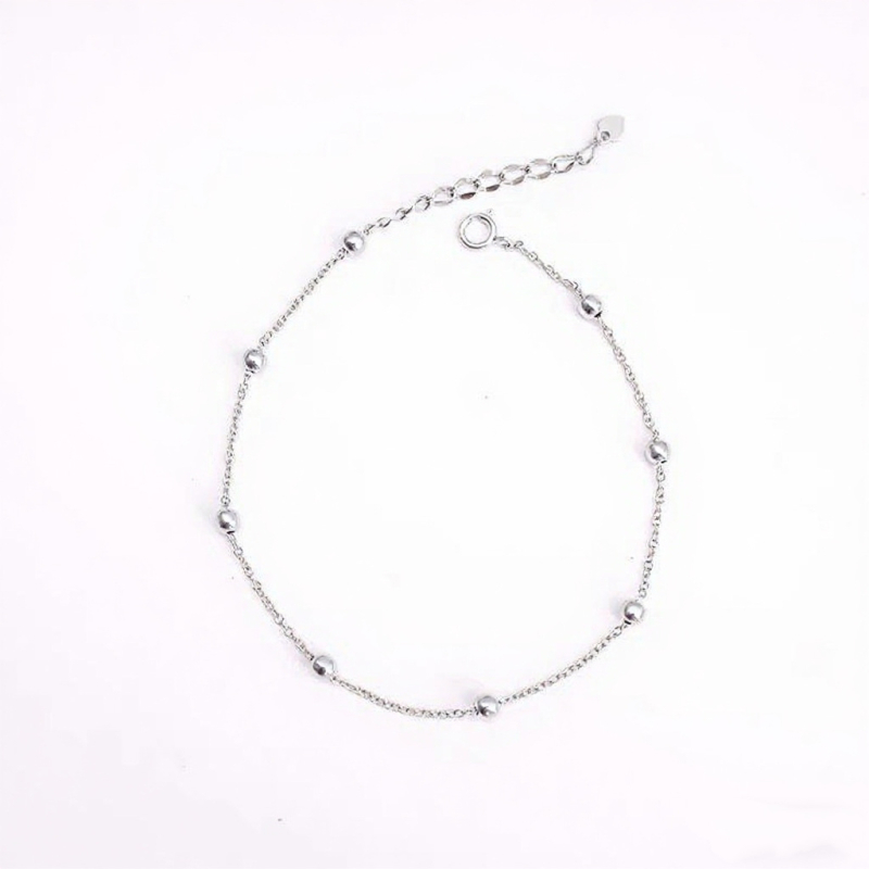 Глезенна гривна за жени - минималистично геометрично сребърно бижу, стил Япония и Южна Корея