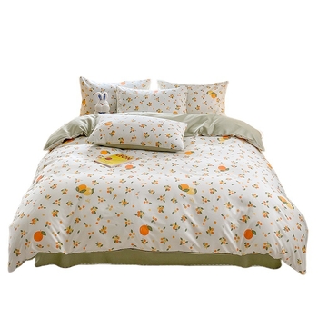 Set de lenjerie de pat în patru piese - fibre sintetice, model desen animat, imprimare reactiva, greutate 1000-1500 g, pentru toate sezoanele