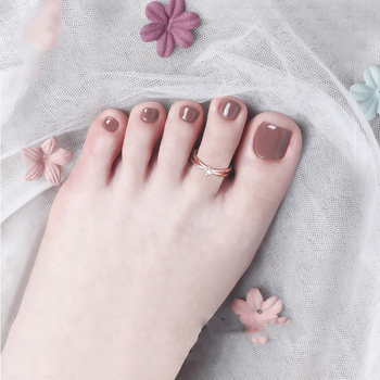 Inel pentru degetul de la picior, stil japonez-coreean, vârf deschis, electroplacat, pietre mozaice