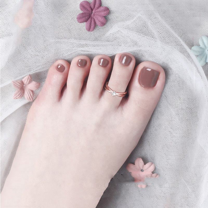 Inel pentru degetul de la picior, stil japonez-coreean, vârf deschis, electroplacat, pietre mozaice