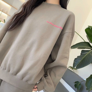 Set casual în stil coreean, două piese, bluză cu mâneci lungi și pantaloni, toamnă 2024, material: bumbac imitatie cu textură solzi de pește