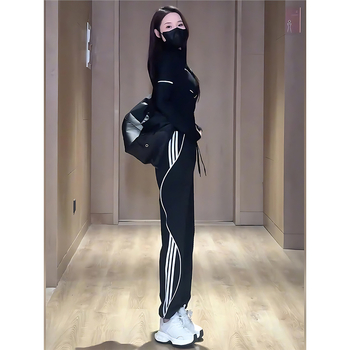 Set sportiv feminin pentru alergare și yoga - Slim Fit - poliester - primăvara 2025 - stil coreean