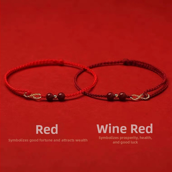 Анклет за крак, етно стил, циннабар мъниста, 14K златно покритие, минималистичен дизайн, персонализация достъпна, пролет 2022