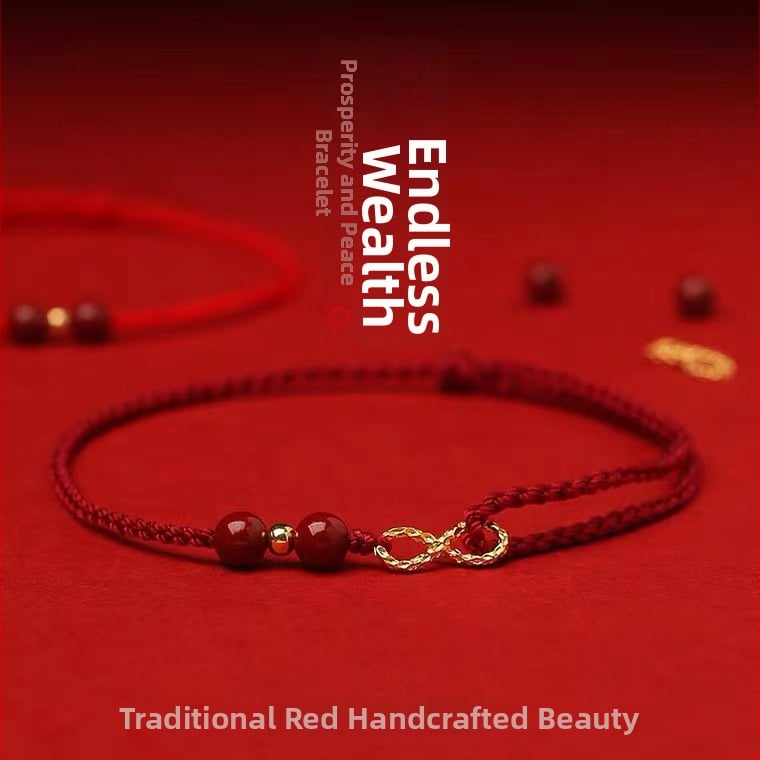 Anklet de gleznă în stil etnic, mărgele cinnabar, 14K gold-filled, minimalist, personalizare disponibilă, lansare primăvara 2022
