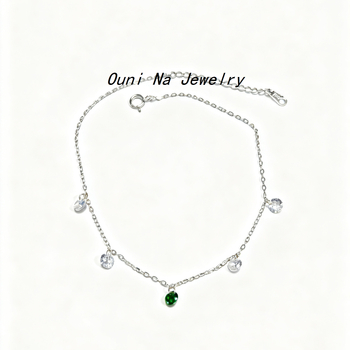 Brățară gleznă din aliaj de argint, stil ins, fără pietre montate, model Onnjl-28