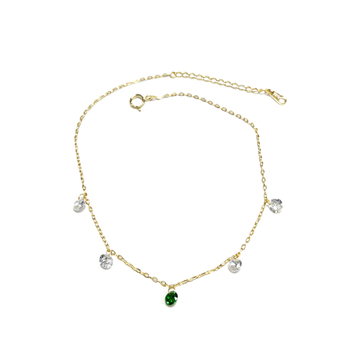 Brățară gleznă din aliaj de argint, stil ins, fără pietre montate, model Onnjl-28