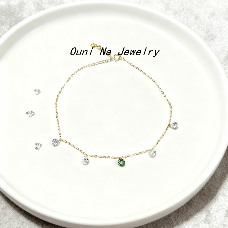 Brățară gleznă din aliaj de argint, stil ins, fără pietre montate, model Onnjl-28