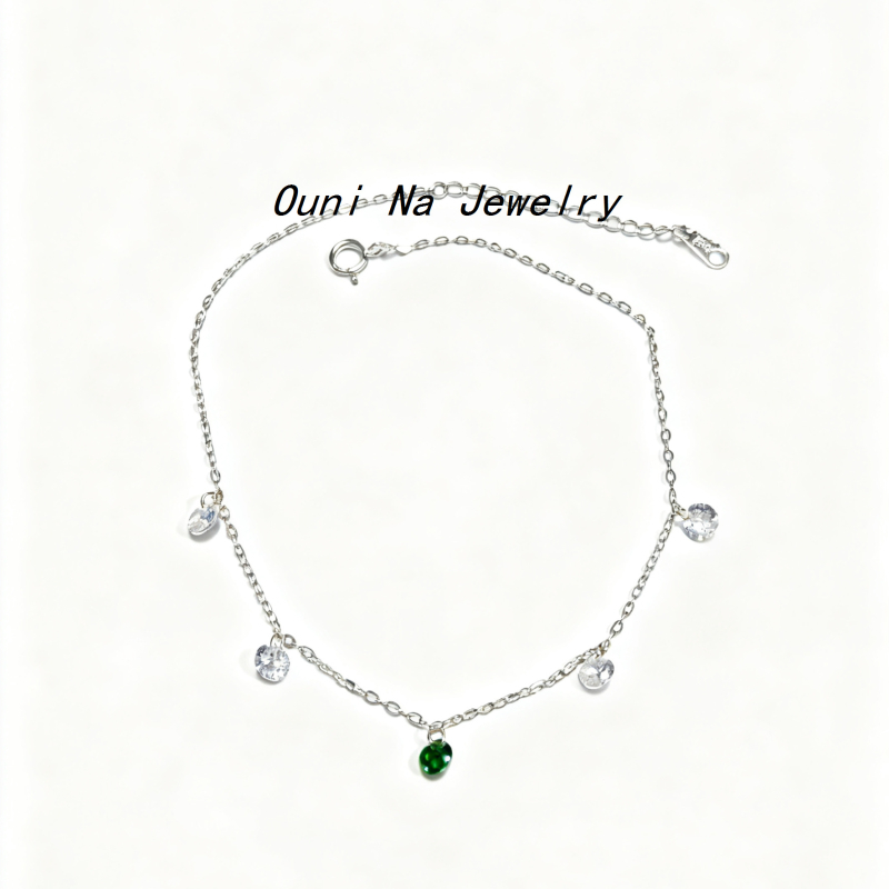 Brățară gleznă din aliaj de argint, stil ins, fără pietre montate, model Onnjl-28