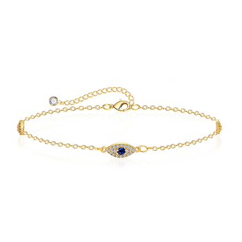 Brățară de gleznă, stil boem, cupru placat cu aur și inserții din pietre artificiale, design geometric feminin