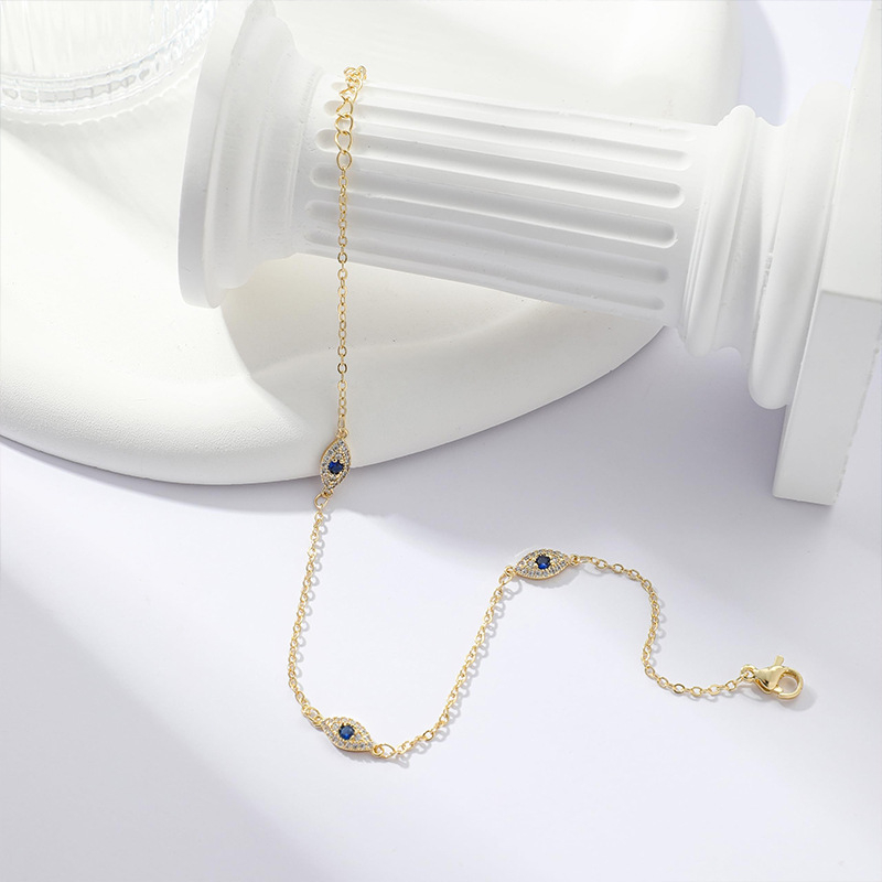 Brățară de gleznă, stil boem, cupru placat cu aur și inserții din pietre artificiale, design geometric feminin