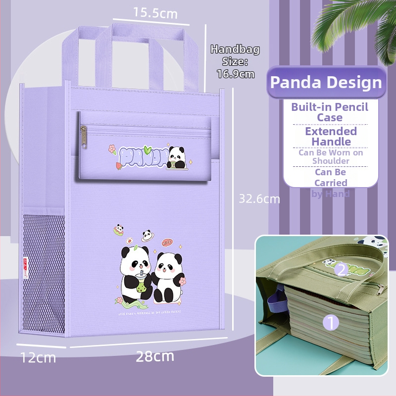 Geantă pentru fete din învățământ primar pentru cărți și teme, material Oxford, fermoar, Bai yi