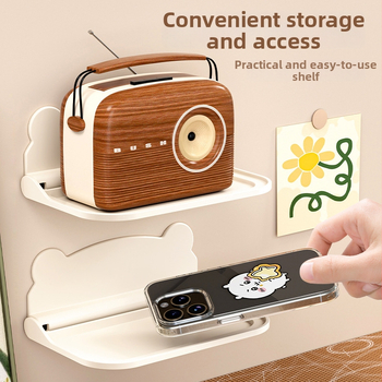 Raft pliabil de perete, material PP, un singur etaj, multifuncțional