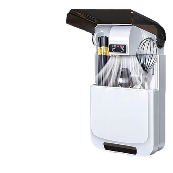 Sterilizator inteligent multifuncțional pentru bețișoare, cutie de depozitare montată pe perete (material PP, sterilizare, rezistent la mucegai)