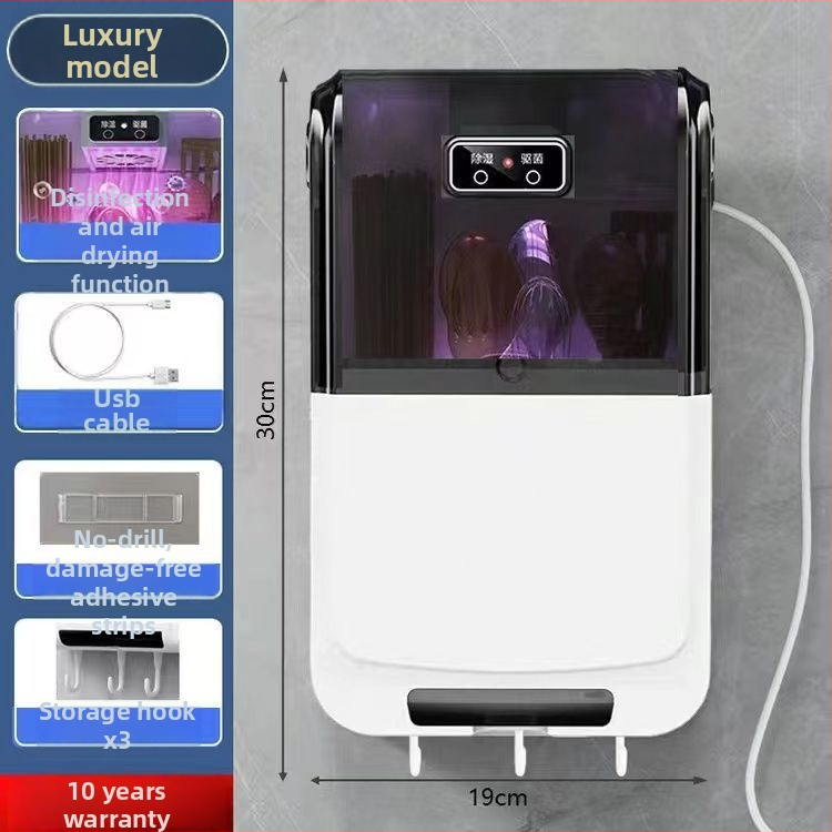 Nutikas mitmekülgne söögipulgade steriliseerija, seinale kinnitatav hoiukarp (PP materjal, steriliseerimine, hallitusvastane)