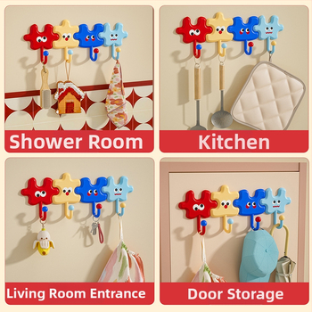 Cârlig adeziv ABS, fără găuri, capacitate 1–3 kg, montare pe perete, cârlig unic