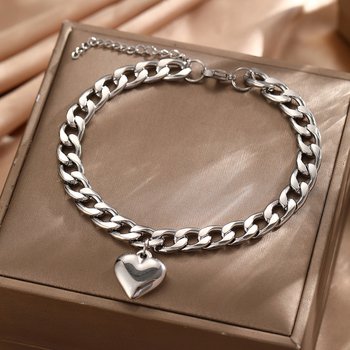 Brățară de gleznă cu formă de inimă, unisex, stil exotic (Număr de producție: F1259; Material: Alt)