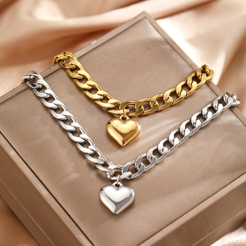 Brățară de gleznă cu formă de inimă, unisex, stil exotic (Număr de producție: F1259; Material: Alt)