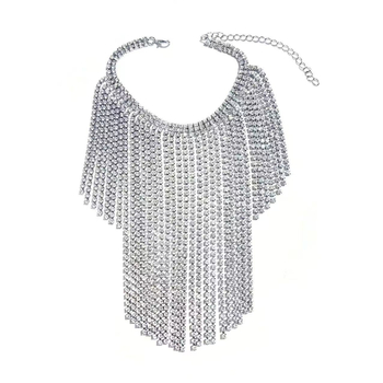 Lanț de gleznă cu ciucuri și cristale Water Drill, design feminin, stil Europa-America