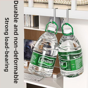 Set de 5 cârlige din oțel inoxidabil, în formă S dublă, fără găuri, încărcare 3 kg, pentru ușă sau spatele dulapului