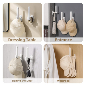 Cârlig extensibil în formă de L pentru depozitare, montaj pe perete fără găuri, din plastic, încărcătură maximă 2 kg, design modern minimalist