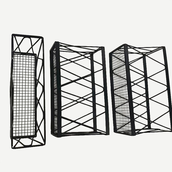 Raft de bucătărie montat pe perete pentru rolele de folie și hârtie, organizator pentru condimente, oțel carbon, stil modern minimalist