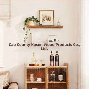 Стенно монтирана стойка за съхранение с двойно ниво на дисплея, дърво-бамбукова конструкция, вакуумно закрепване, мултифункционална