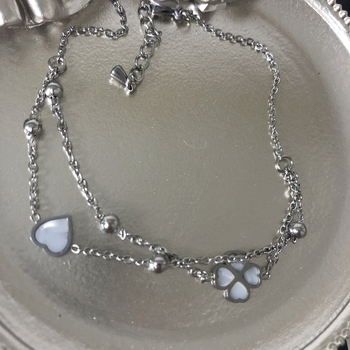 Глезенка от титаново-стоманена сплав, детелина с мъниста, женски стил, произход Jinhua, крачна бижутерия