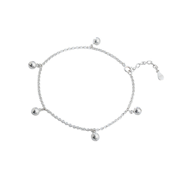 Глезенна гривна със седем звънчета, медна, геометричен дизайн, персонализирана