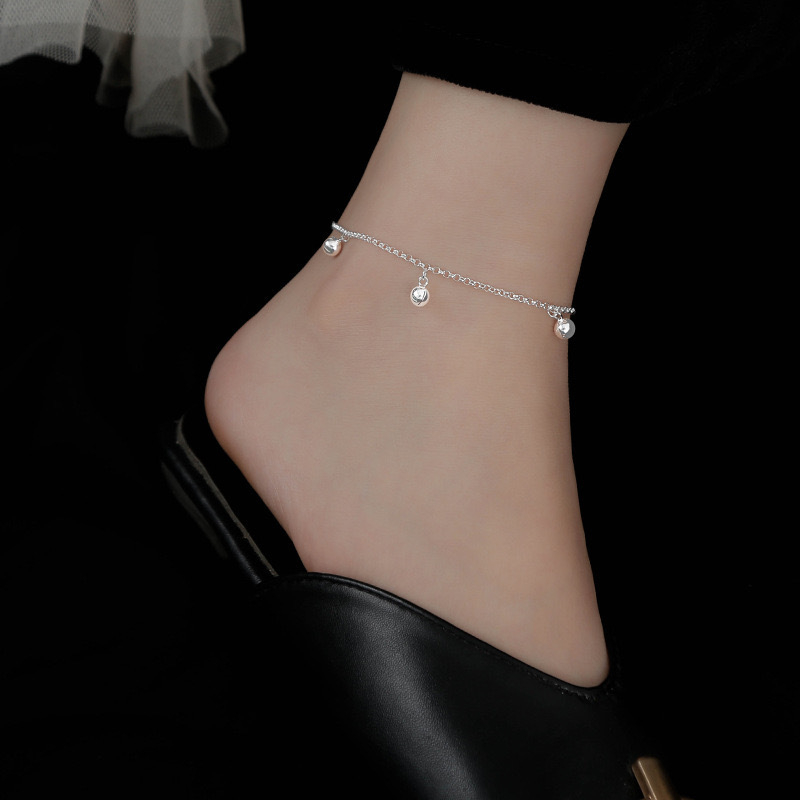 Глезенна гривна със седем звънчета, медна, геометричен дизайн, персонализирана