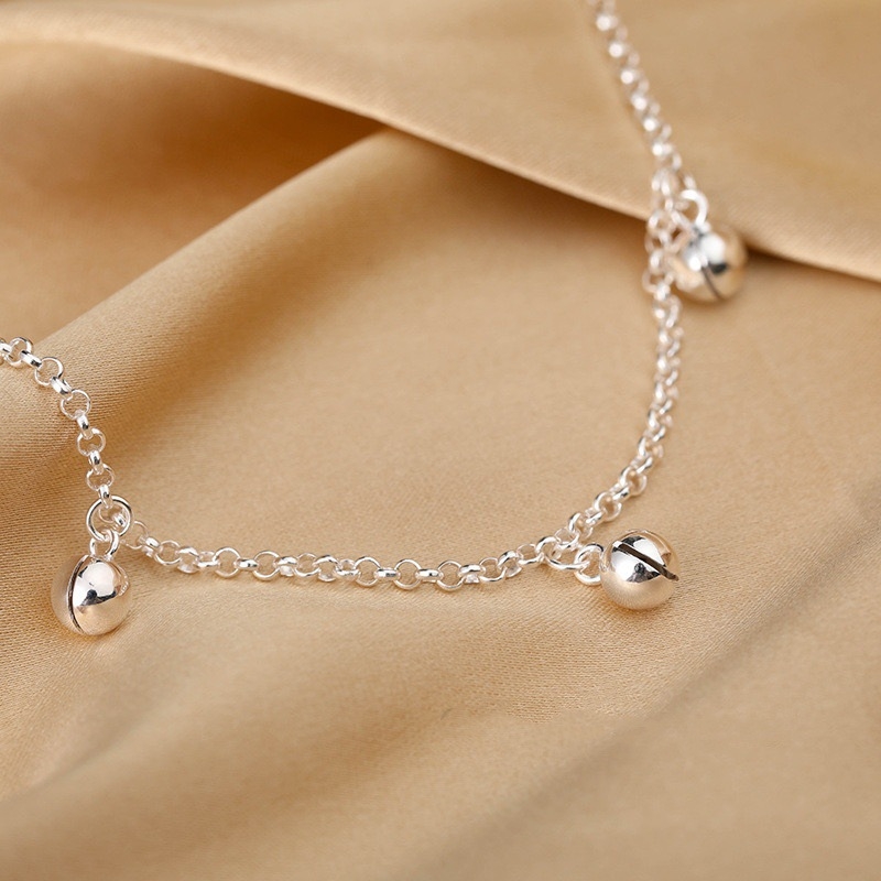 Глезенна гривна със седем звънчета, медна, геометричен дизайн, персонализирана