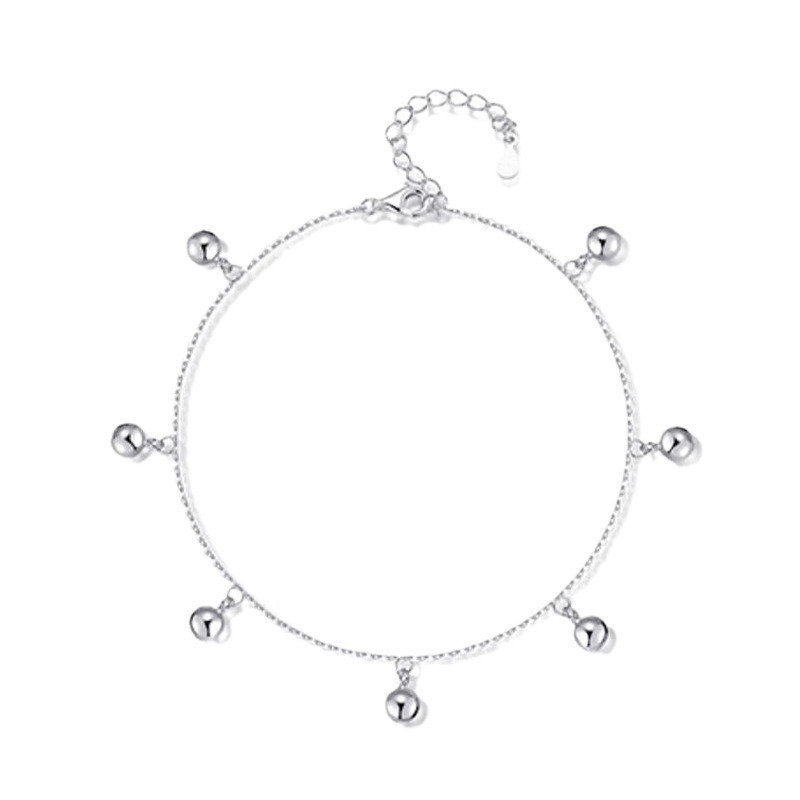 Глезенна гривна със седем звънчета, медна, геометричен дизайн, персонализирана