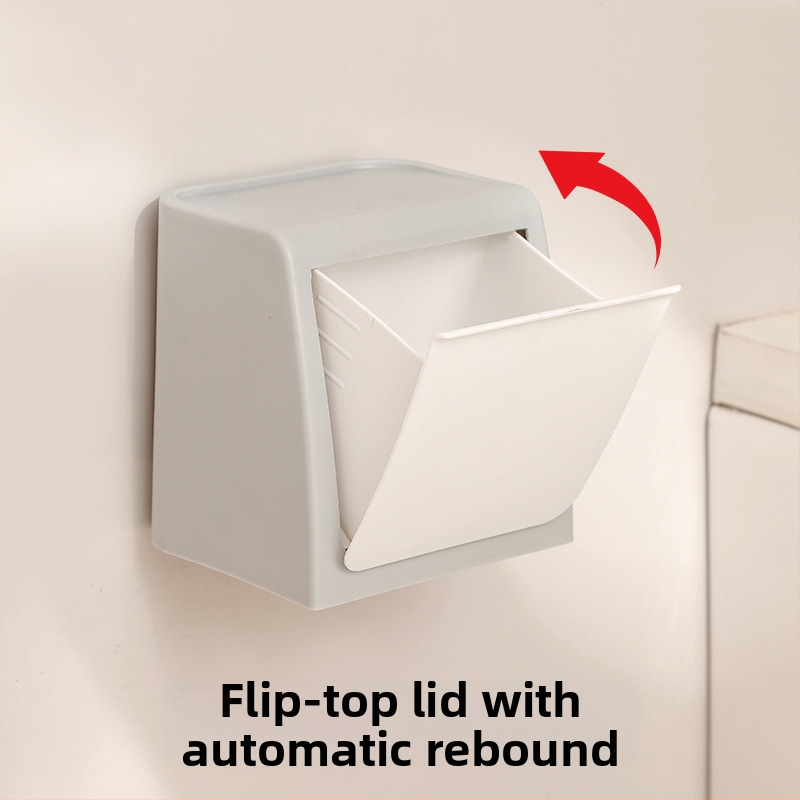 Japāņu stila sienas piestiprinājamā sanitāro higiēnas spilventiņu uzglabāšanas kaste (PP materiāls, 100% jauns plastiks, svars 346,7 g)