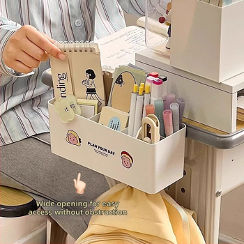 Страничен клип-он органайзер за бюро със държач за моливи — модел H-2636, пластмаса, 60-80% нов материал, модерен стил