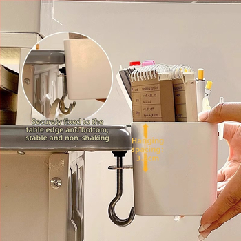 Страничен клип-он органайзер за бюро със държач за моливи — модел H-2636, пластмаса, 60-80% нов материал, модерен стил